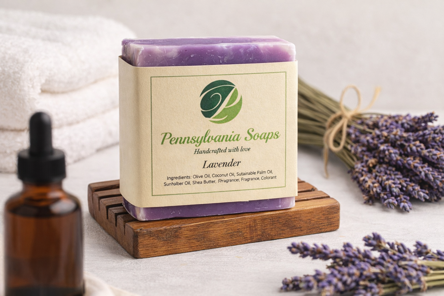 Pennsylvania Soaps Lavender bar — handcrafted with love