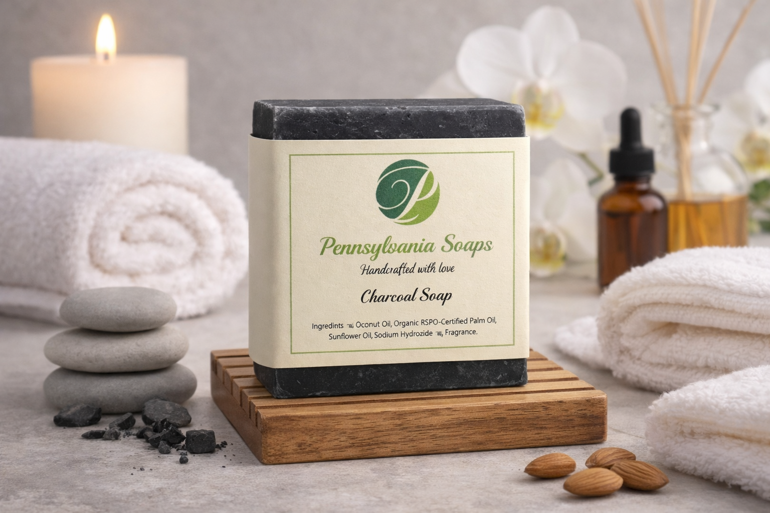 Pennsylvania Soaps Charcoal bar — handcrafted with love